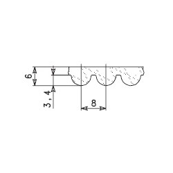 COURROIE S8M-1600-020DDC