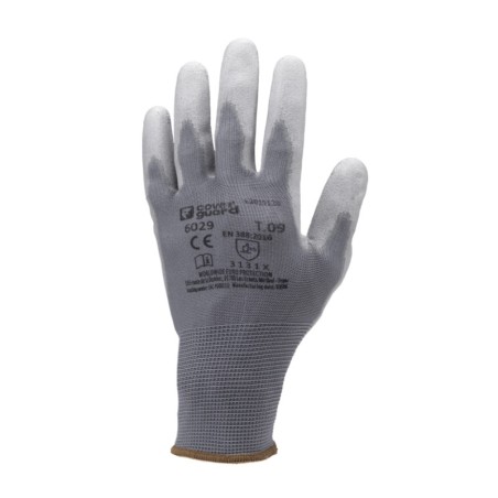 GANTS DE MANUTENTION ET DE PRÉCISION ENDUITS PU GRIS