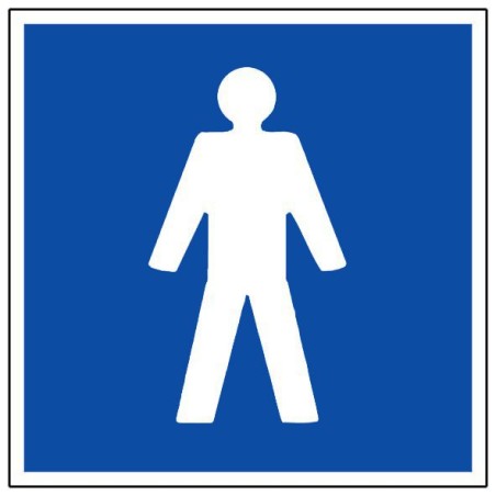 PANNEAU D'INFORMATION MESSIEURS 200X200mm