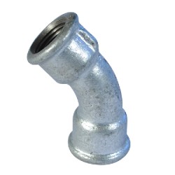 COURBE GALVA 45° FF