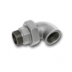 COUDE GALVA 90° 3 PIECES MF