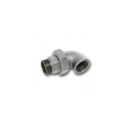 COUDE GALVA 90° 3 PIECES MF