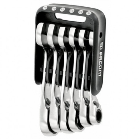 JEU DE 6 CLE MIXTES A CLIQUET COURTES 8 A 14 MM REF 467BS.JP6PB