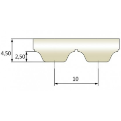 COURROIE LG 25-AT10-2000 DOUBLE DENTURE