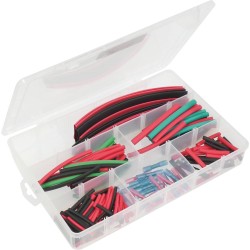 GAINE THERMORETRACTABLE 2:1 MULTICOLORE ET CONNEXION ETANCHE - COFFRET 163 PCS