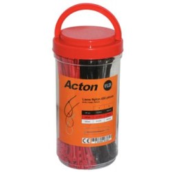 SEAU DE 450 LIENS NYLON 6.6 NOIR ROUGE BLANC SEAU DE 450 LIENS NYLON 6.6 NOIR ROUGE BLANC