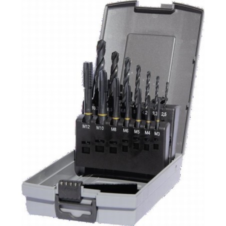 COFFRET FORETS HSCO + TARAUDS TROUS BORGNES GUN DE M3 A M12 CDT 14