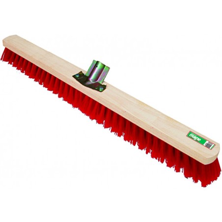 BALAI CANTONNIER ROUGE 80CM AVEC MANCHE REF 384081