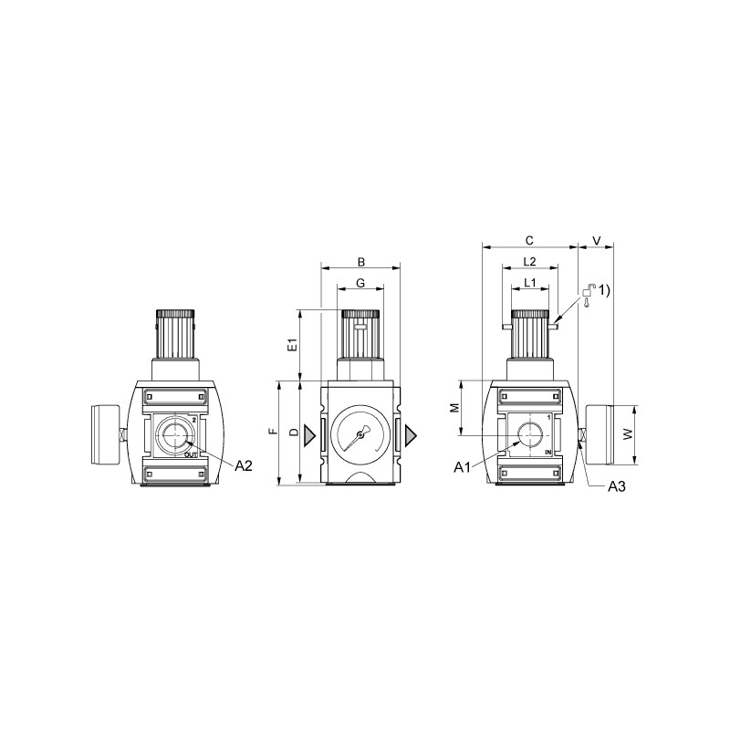 REGULATEUR DE PRESSION + MANO 0.5/10B