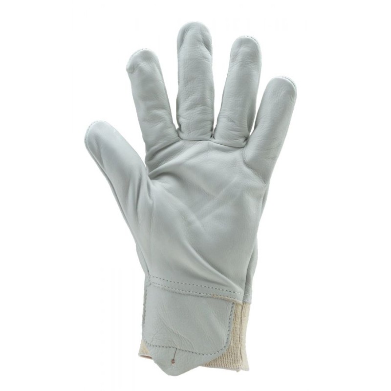 GANTS DE MANUTENTION GÉNÉRALE EN CUIR SOUPLE BLANC EUROSTRONG 2260