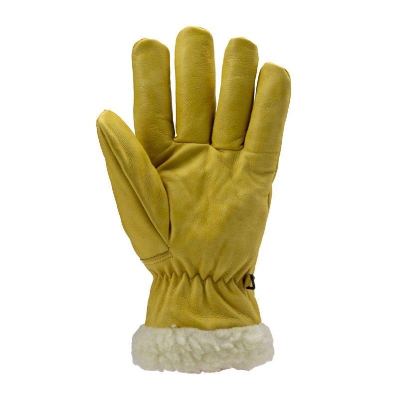 GANTS DE PROTECTION THERMIQUES ENTIEREMENT FOURRES COLORIS JAUNE