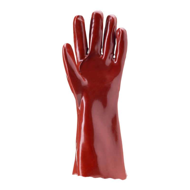 GANTS SPÉCIALISÉS EN PROTECTION CHIMIQUE 35CM PVC ROUGE