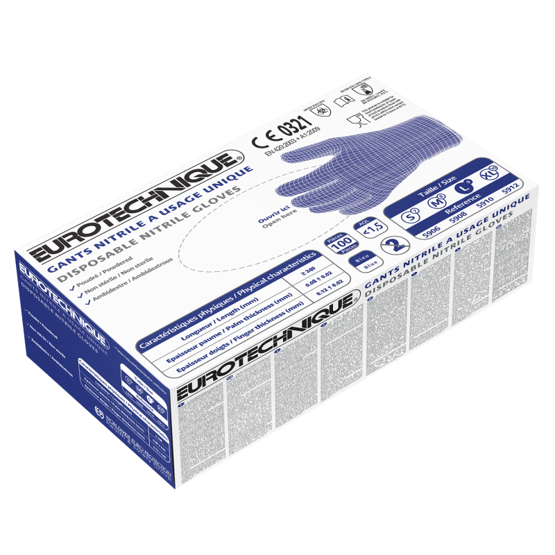 GANTS JETABLE NITRILE POUDRÉ CDT 100
