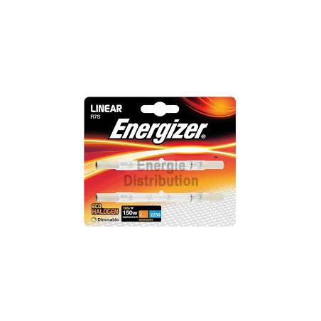 2 AMPOULES ECO HALOGENE CRAYON R7S 78mm 2250lm 150W 2950K