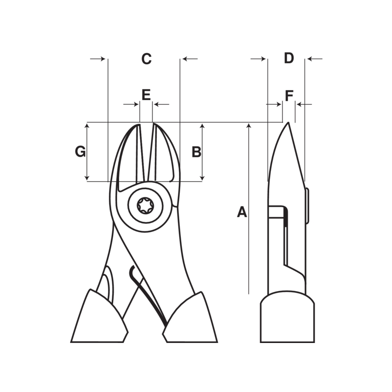 PINCE COUPANTE DIAGONALE 160mm