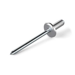 RIVET ALU/ACIER TETE PLATE LARGE Ø
