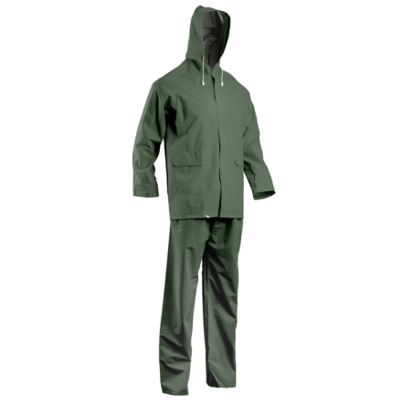 ENSEMBLE DE PLUIE EN PVC VERT