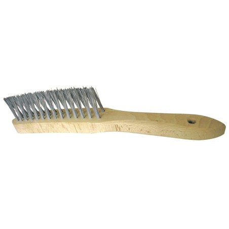 BROSSE MANUELLE EN V SPECIALE SOUDURE 295X145X35 FIL INOX