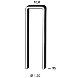 AGRAFES GB-35 GALVA RESINEES 10,8X35XØ1,20MM - REF 6GB351 - CDT 5000