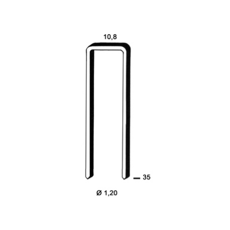 AGRAFES GB-35 GALVA RESINEES 10,8X35XØ1,20MM - REF 6GB351 - CDT 5000