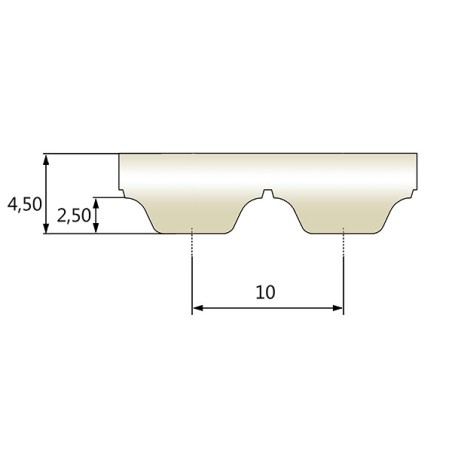 COURROIE LG 16-AT10-780 CABLE ACIER