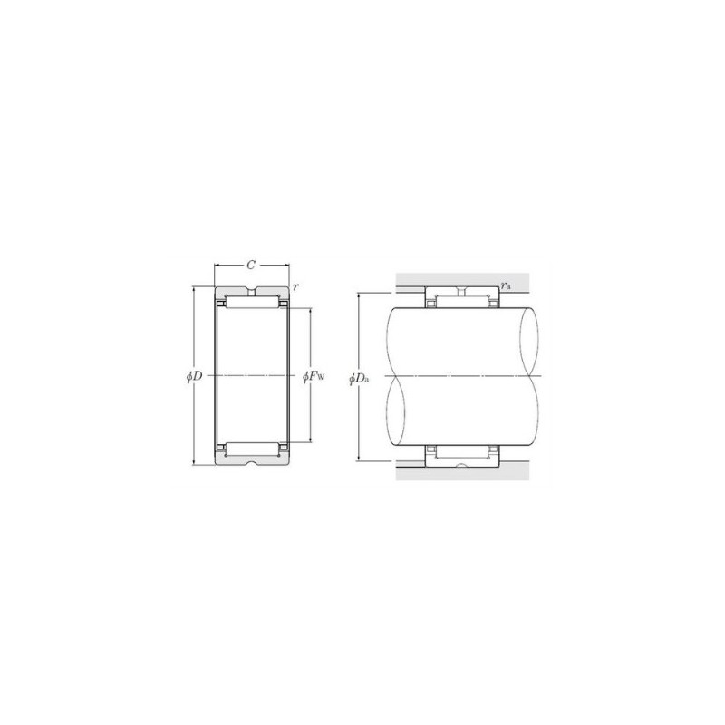 ROULEMENT BAGUE MASSIVE SANS BAGUE INTERIEURE RNA4901R