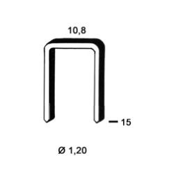 AGRAFES GB-15 GALVA RESINEES 10,8X15XØ1,20MM - REF 6GB151 -CDT 5000