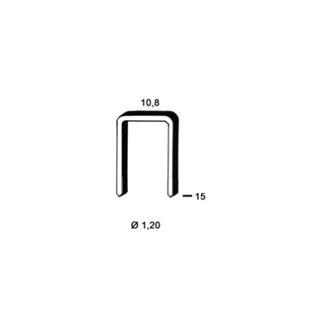 AGRAFES GB-15 GALVA RESINEES 10,8X15XØ1,20MM - REF 6GB151 -CDT 5000