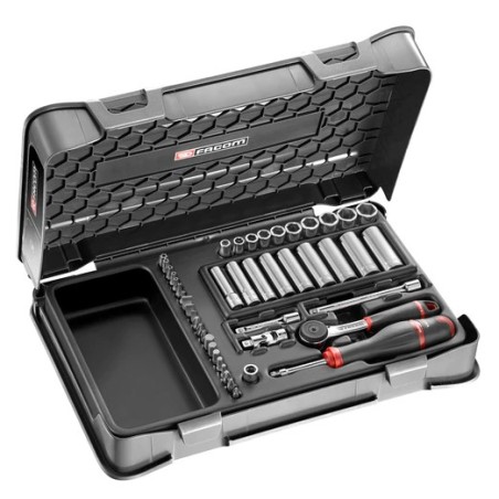 COFFRET DOUILLES 1/4" 6 PANS MÉTRIQUES - 46P REF R.2BLPB