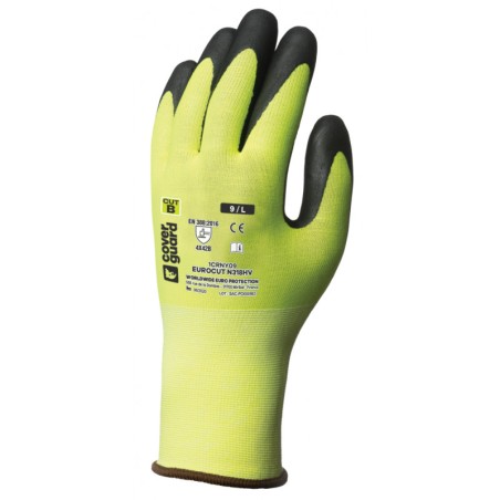 GANTS ANTI-COUPURE FLUO ENDUITS NITRILE NOIR