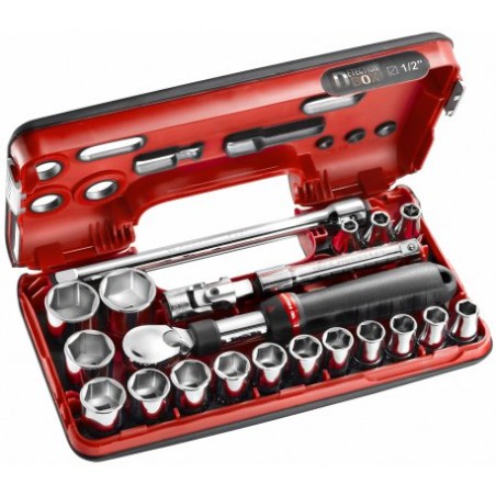 COFFRET CLIQUET EXTENSIBLE 1/2” DETECTION BOX MÉTRIQUES - 6 PANS REF SXL.DBOX1PB