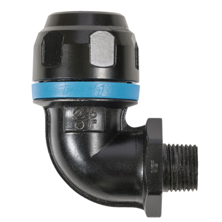 COUDE 90° FILETE MALE CONIQUE ALUMINIUM PPS