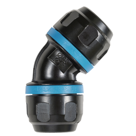 COUDE EGALE 45° ALUMINIUM PPS