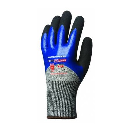 GANTS ANTI-COUPURE BLEU ENDUITS NOIR