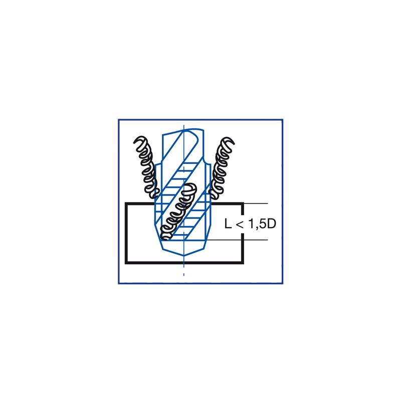 TARAUD HELICOIDAL MACHINE PMX+TIALN DIN371 BLEU INOX