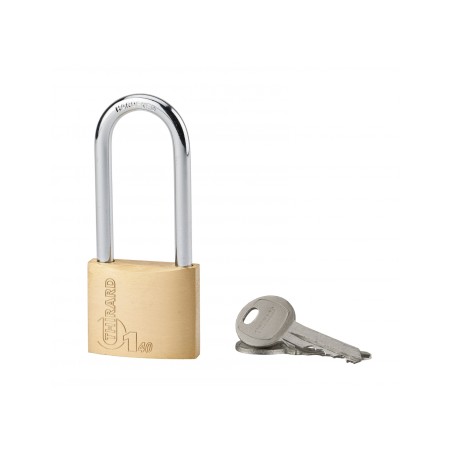 CADENAS LAITON 40mm ANSE 1/2 HAUTE 58mm 2 CLES