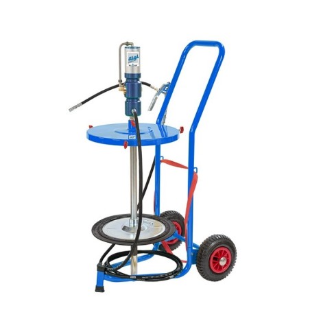 ENSEMBLE MOBILE GRAISSE 60/1 POUR TONNELET 50KG ANSE AVEC 2 BRAS FLEXIBLE 10M