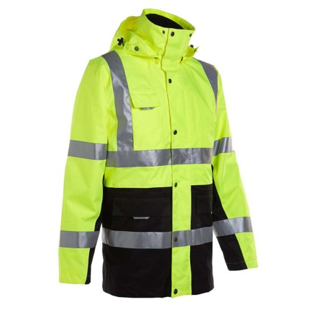 PARKA HAUTE VISIBILITE 4 EN 1 JAUNE WELLINGTON
