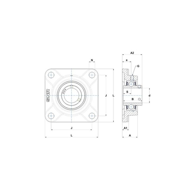 PALIER COMPLET FONTE APPLIQUE 4 TROUS REF UCF310