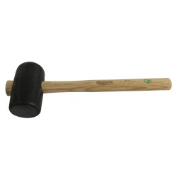 MAILLET CAOUTCHOUC CARRELEUR NOIR MANCHE FRENE 90MM