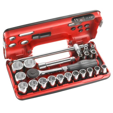 JEU DBOX DE DOUILLES 1/2" 6 PANS MÉTRIQUES REF S.360DBOX4PB