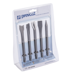 LOT DE 5 BURINS HEXAGONAUX POUR MANDRIN 10,2 MM