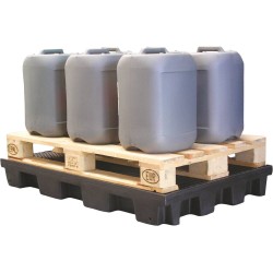 BAC DE RETENTION EN POLYETHYLENE POUR FORMAT 1 PALETTE - 120L