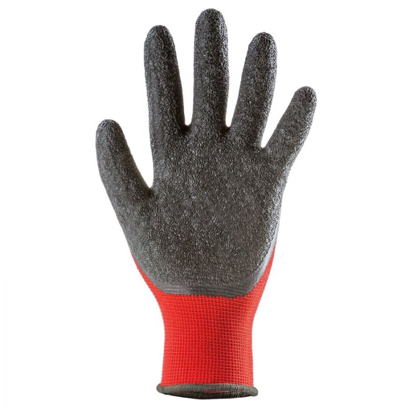 GANTS DE MANUTENTION ET DE PRÉCISION ROUGE ENDUITS LATEX NOIR