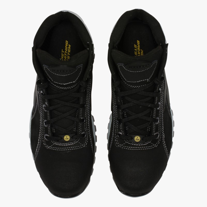 CHAUSSURES DE SECURITES HAUTE EN CUIR NOIR S3 SRA HRO ESD