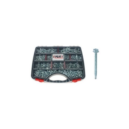 COFFRET VIS AUTOPERCEUSES TÊTE HEXAGONALE DIN 7504K ACIER