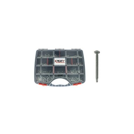 COFFRET VIS AUTOPERCEUSES TETE CYLINDRIQUE POZIDRIVE DIN 7504M INOX A2