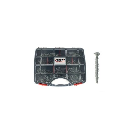 COFFRET VIS AUTOPERCEUSES TETE FRAISEE POZIDRIVE DIN 7504O INOX A2