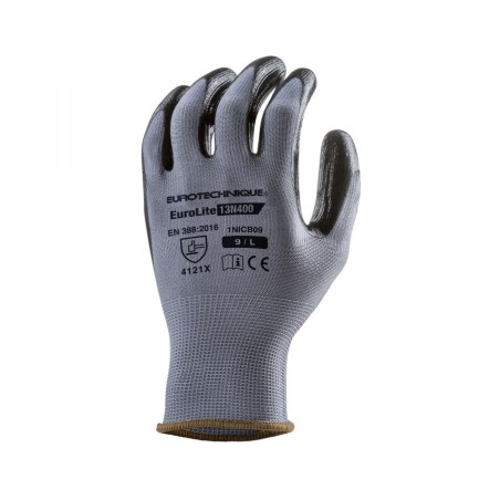 GANTS DE MANUTENTION ET DE PRÉCISION GRIS ENDUITS NITRILE NOIR