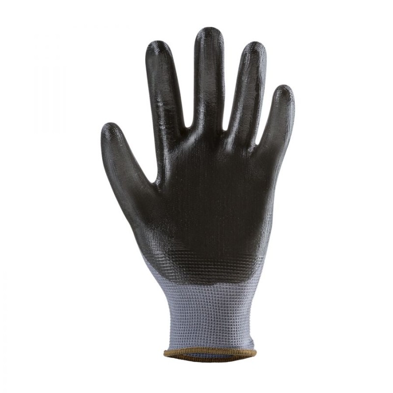 GANTS DE MANUTENTION ET DE PRÉCISION GRIS ENDUITS NITRILE NOIR